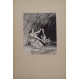 Daumier, Honoré (1808 Marseille- 1879 Valmondois): Zwei Litographien aus Charivari, 19.Jhd.,