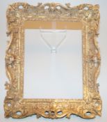 Rahmen des Rokoko, wohl deutsch, um 1750,wohl Linde aufwendig geschnitzt, gefasst und vergoldet,