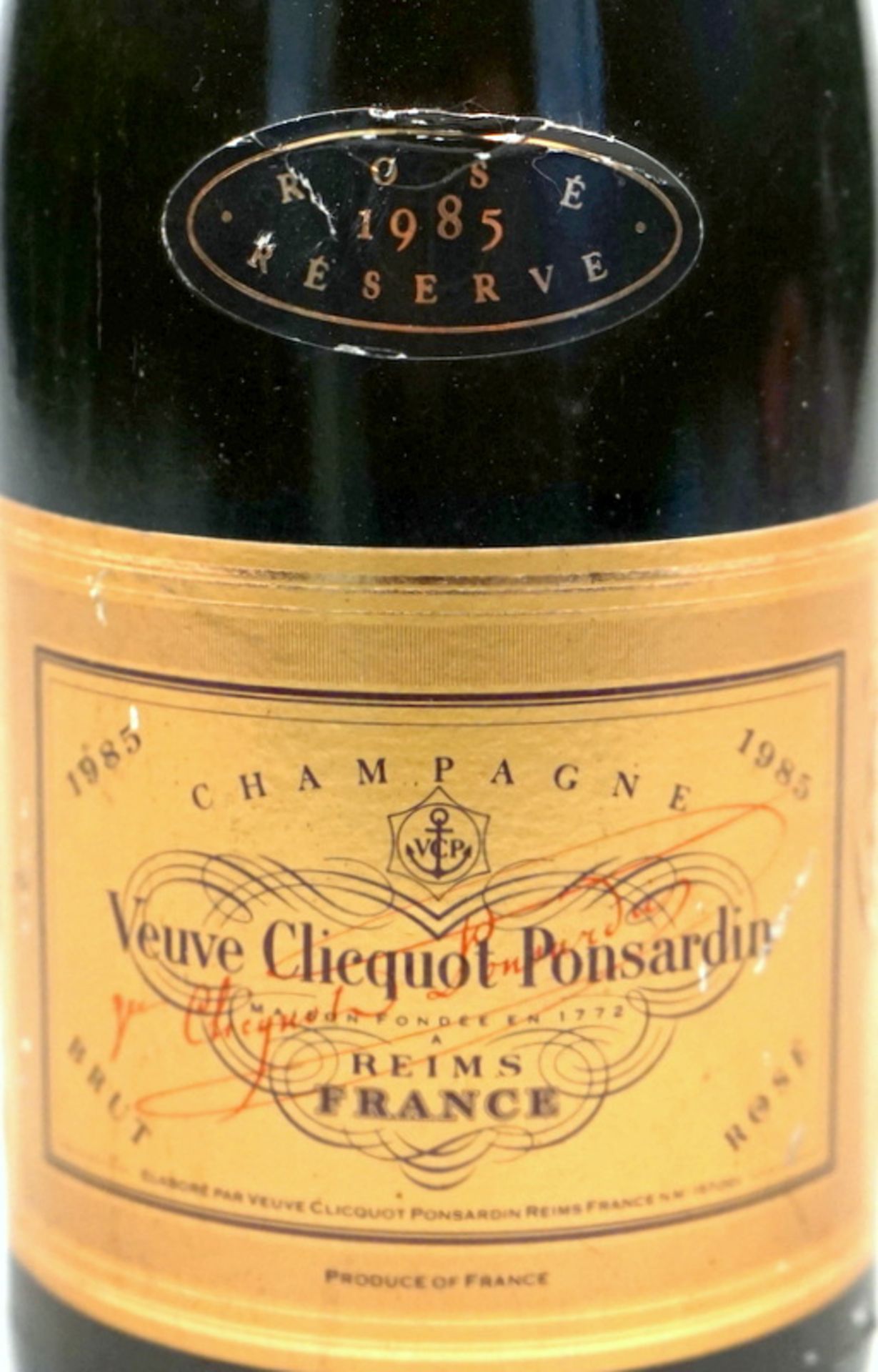 Eine Flasche Champagner, Veuve Cliquot Ponsardin, Reims, Jahrgang 1985,guter Füllstand, Verschluss - Image 2 of 2