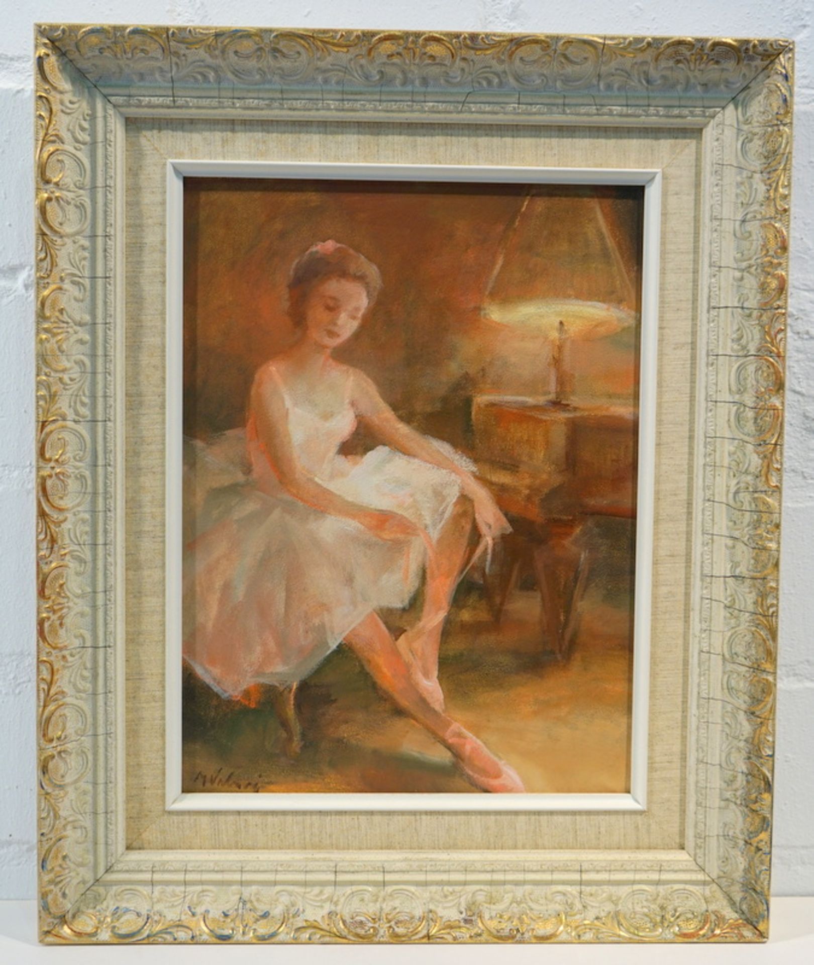 Vrbova-Stevkova, Miloslava (1909 Záhorce Ungarn -1991 Ebd.): Ballerina,ganzfigurige Darstellung
