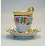 Speck, Christian Andreas Wilhelm (Marke 1790 - ca. 1830): Biedermeier Tasse in Campagna-Form mit