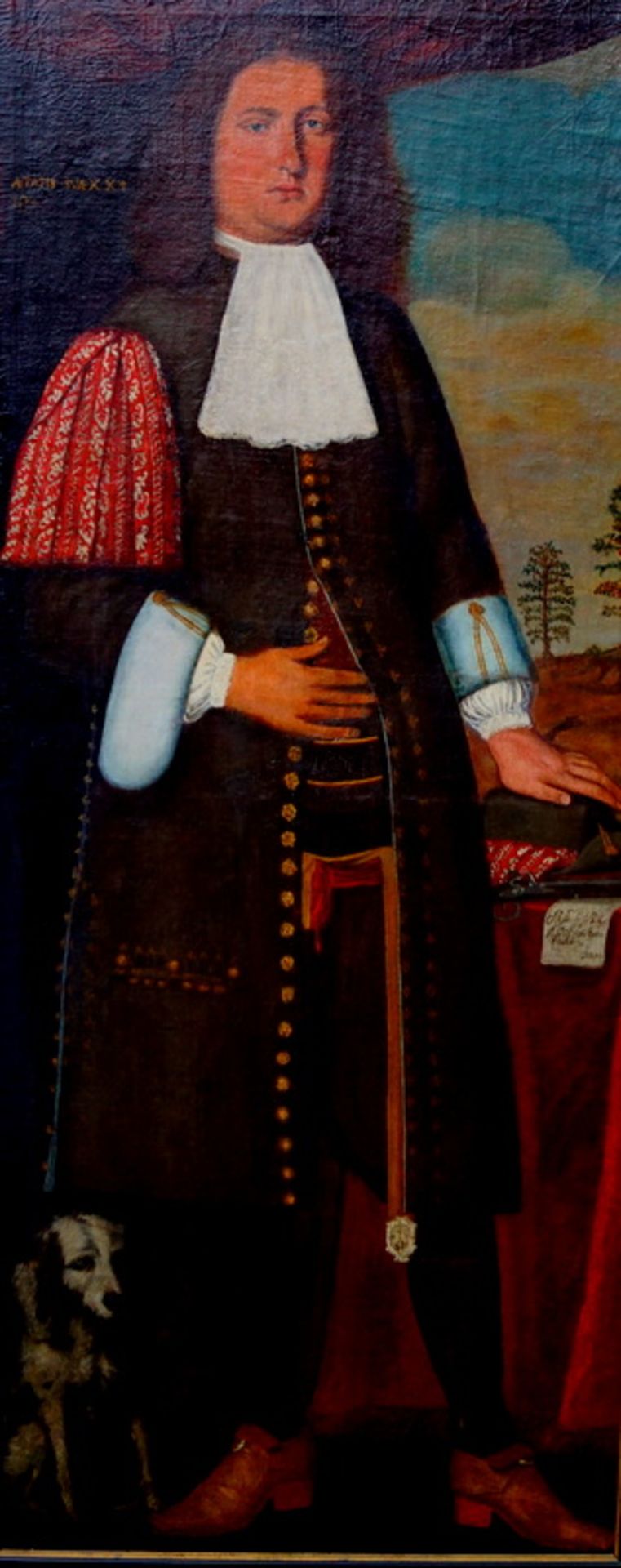 Bildniss eines 24-jährigen Kaufmanns aus Bescia, von 1684,Ganzkörperportrait des selbsbewussten - Image 3 of 6