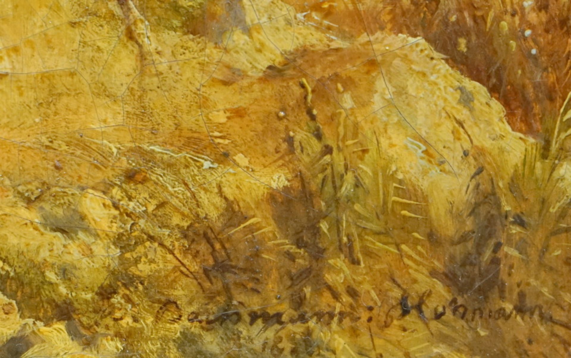 Maler des 19.Jhd.: Kavalleriekampf,Öl auf Leinwand, Darstellung zweier kämpfender Soldaten zu - Image 2 of 2