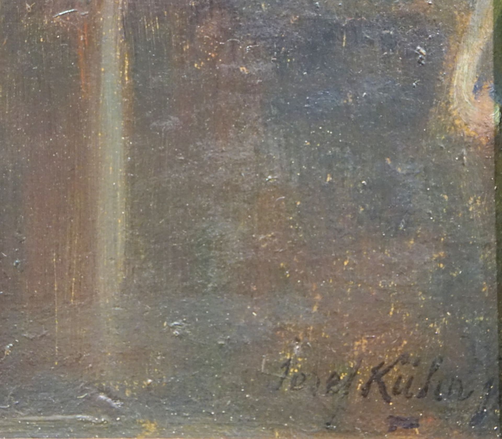 Kühn, Josef (1872 Mannheim - 1933 München): Dame im Spiegelsalon,Öl auf Karton, Darstellung einer - Image 3 of 4