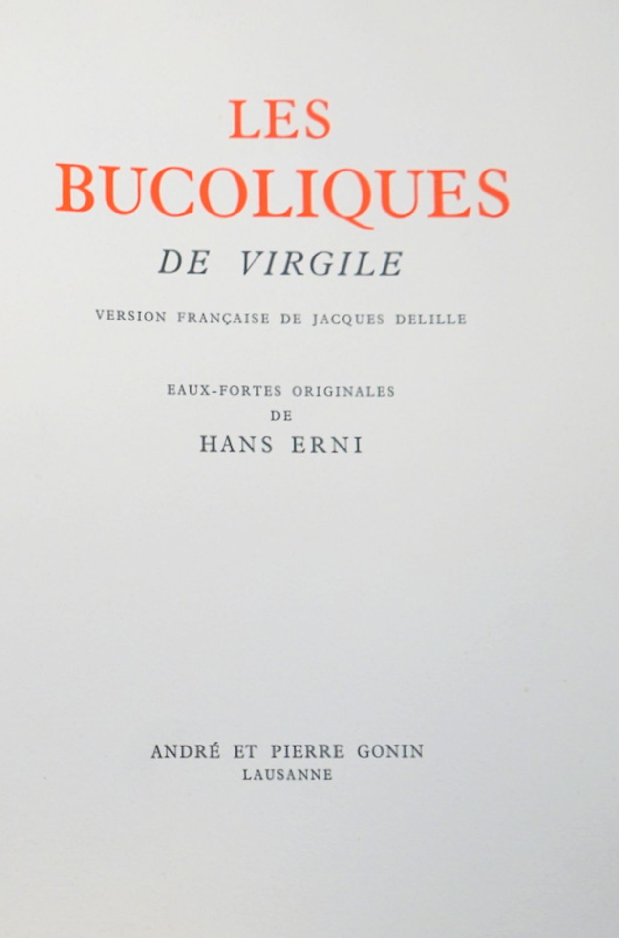 Erni, Hans (1909-2015): Les Bucoliques de Virgile,Lithografien von Hans Erni, erschienen Genf/ - Image 3 of 4