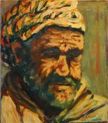 El Farkchi, Mohamed (*1973): Kopfbildnis eines Nordafrikaners, dat. (19)99,Öl auf Board, signiert