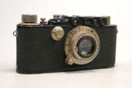 Leica II DRP Modell D Nr. 101384 von 1932,Schwarzer Body, Objektiv Leitz Hector F-5cm 1,25,