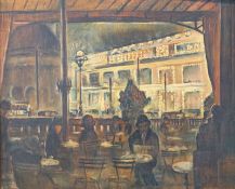 Vormann, Tönne (Tons) (1902 Münster - 1993 ebenda): Vorplatz vom Romanischem Cafe, Berlin 1928,Öl