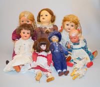 Sammlung alter Puppen,5x alte Puppen, dabei zwei neuere, verschiedene Hersteller, verschiedene