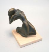 Kuzman, Bozin (geb.1949): Weibl. Akt "Spirit",Bronze mit gräulicher Kunstpatina, auf der Rückseite