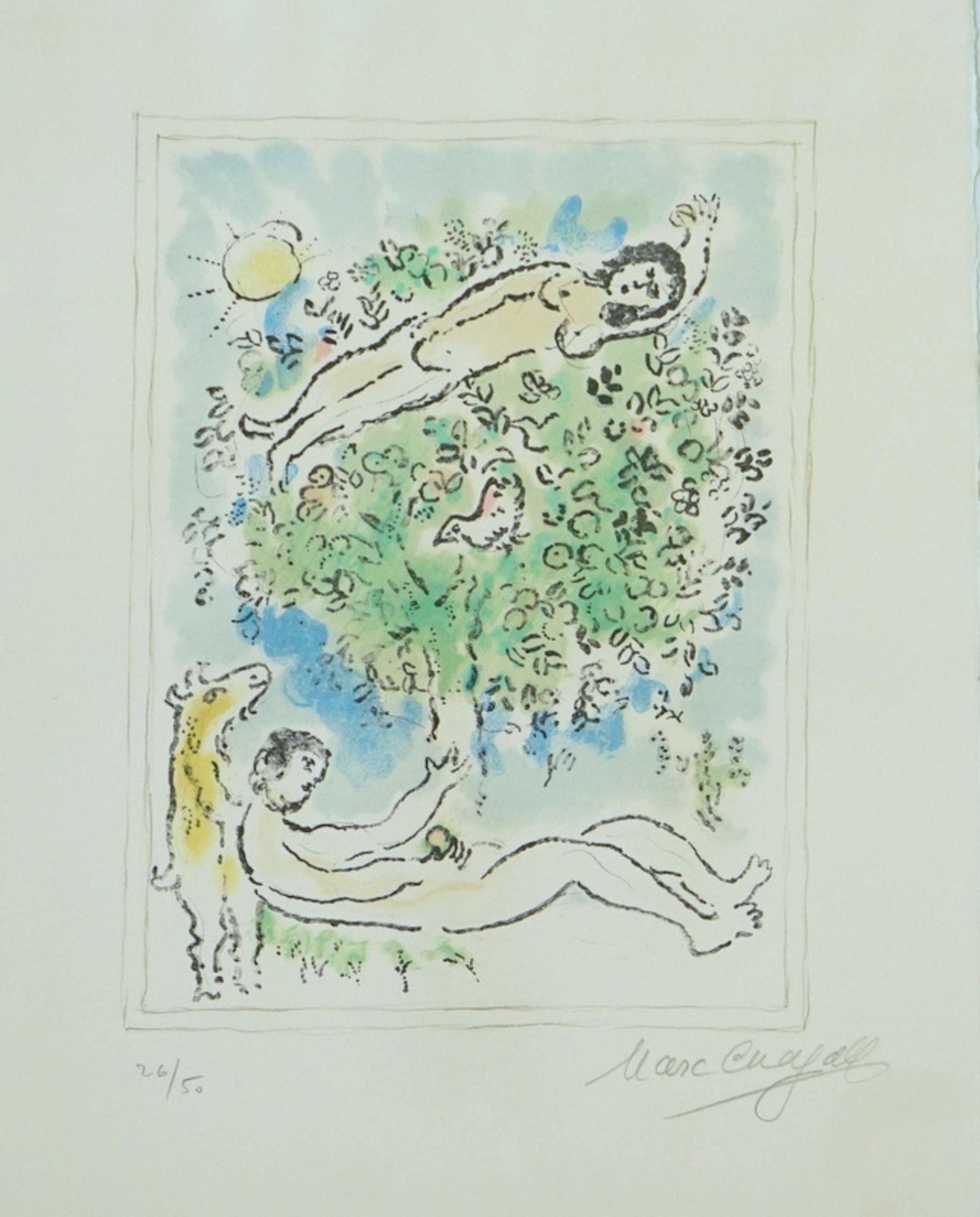 Chagall, Marc (1887Peskowatik-1985 Saint-Paul-de-Vence): L'arbre fleuri (1977), Mourlot 916, Aufl.