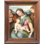 Florentiner Meister, Umkreis Alessandro Allori, Thronende Madonna mit Kind und Heiligen