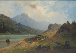 Hesse, Georg H. (1845-1920): Ansicht des Königssee in Bayern, dat. (18)72,signiert und datiert unten