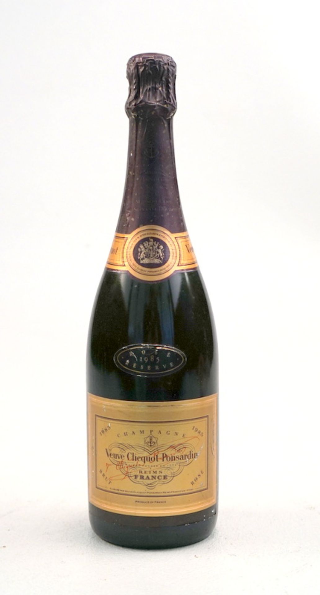 Eine Flasche Champagner, Veuve Cliquot Ponsardin, Reims, Jahrgang 1985,guter Füllstand, Verschluss
