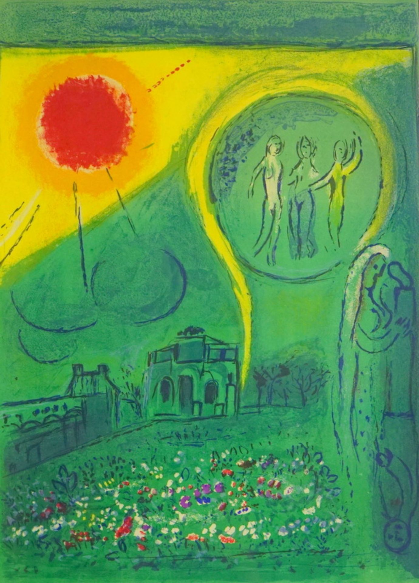 Chagall, Marc (1887Peskowatik-1985 Saint-Paul-de-Vence): "Le Carrousel du Louvre",Original-