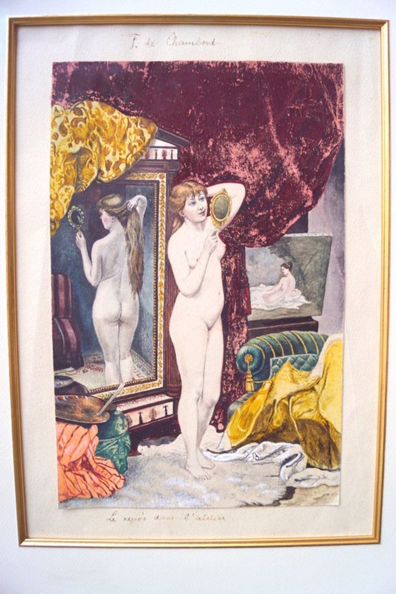 De Chambord, Fernand Maximilien (1840-1899): "Le repos dans l'atelier",Atelierinterieur mit einem - Image 5 of 5