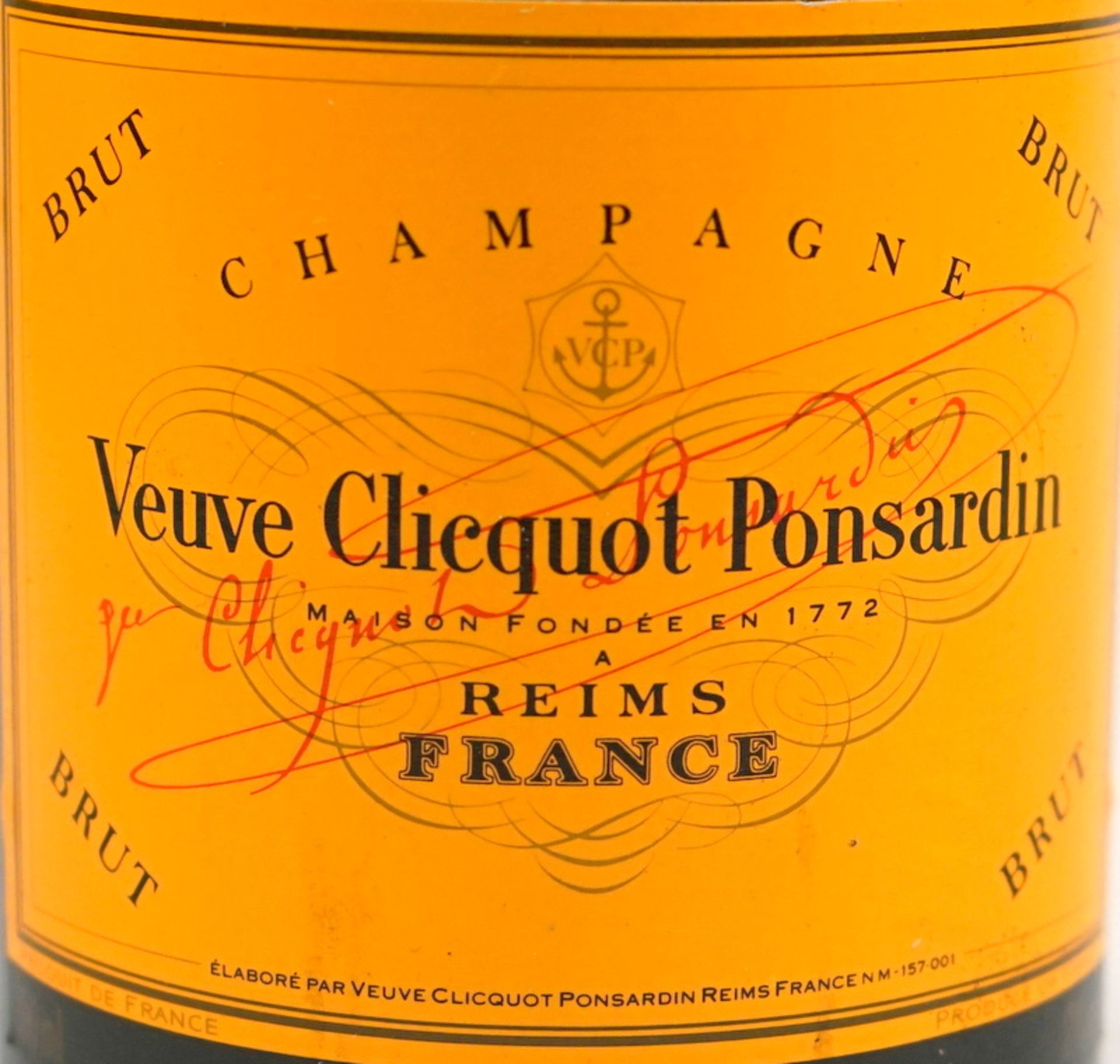 Drei Flaschen Champagner, Veuve Cliquot Ponsardin, Reims,guter Füllstand, Verschlüsse nicht - Image 2 of 2