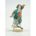 Königl. Meissen (Unterglasurblaue Marke ( Knaufzeit) 1850-1924): Kavalier mit Blütenreigen Modell