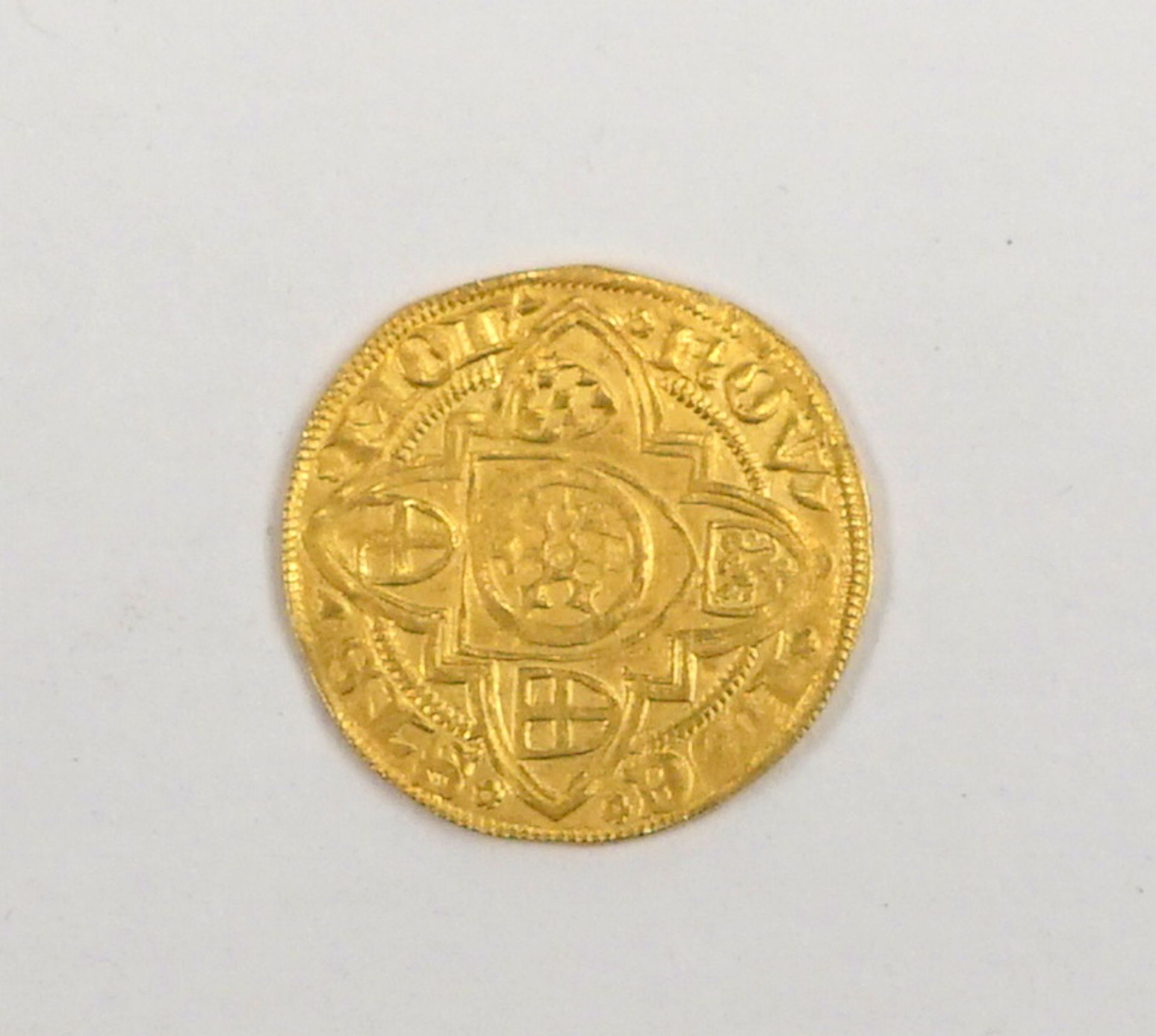 Goldmünze,MAINZ, BISTUM86Konrad III. von Dhaun, 1419-1434 Goldgulden o.J. (1420), Bingen, 3,51g,