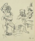 Kokoschka, Oskar: Maler und Modell "The Action Painter" 1959