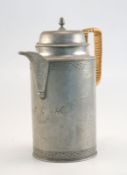 Kaffeekanne des Biedermeier, Zinn,datiert 1836
