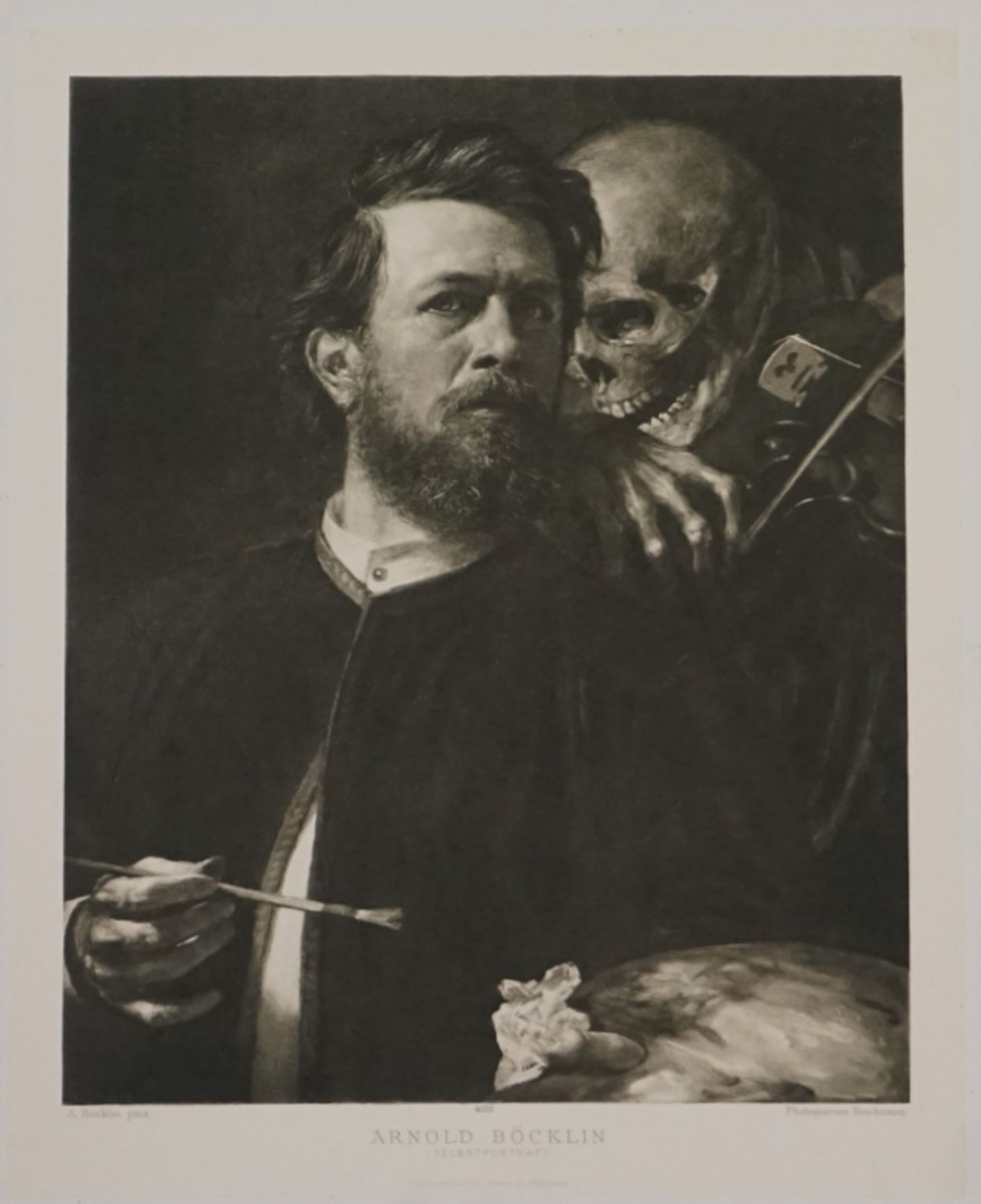 Böcklin, Arnold: Selbstbildnis mit fiedelndem Tod