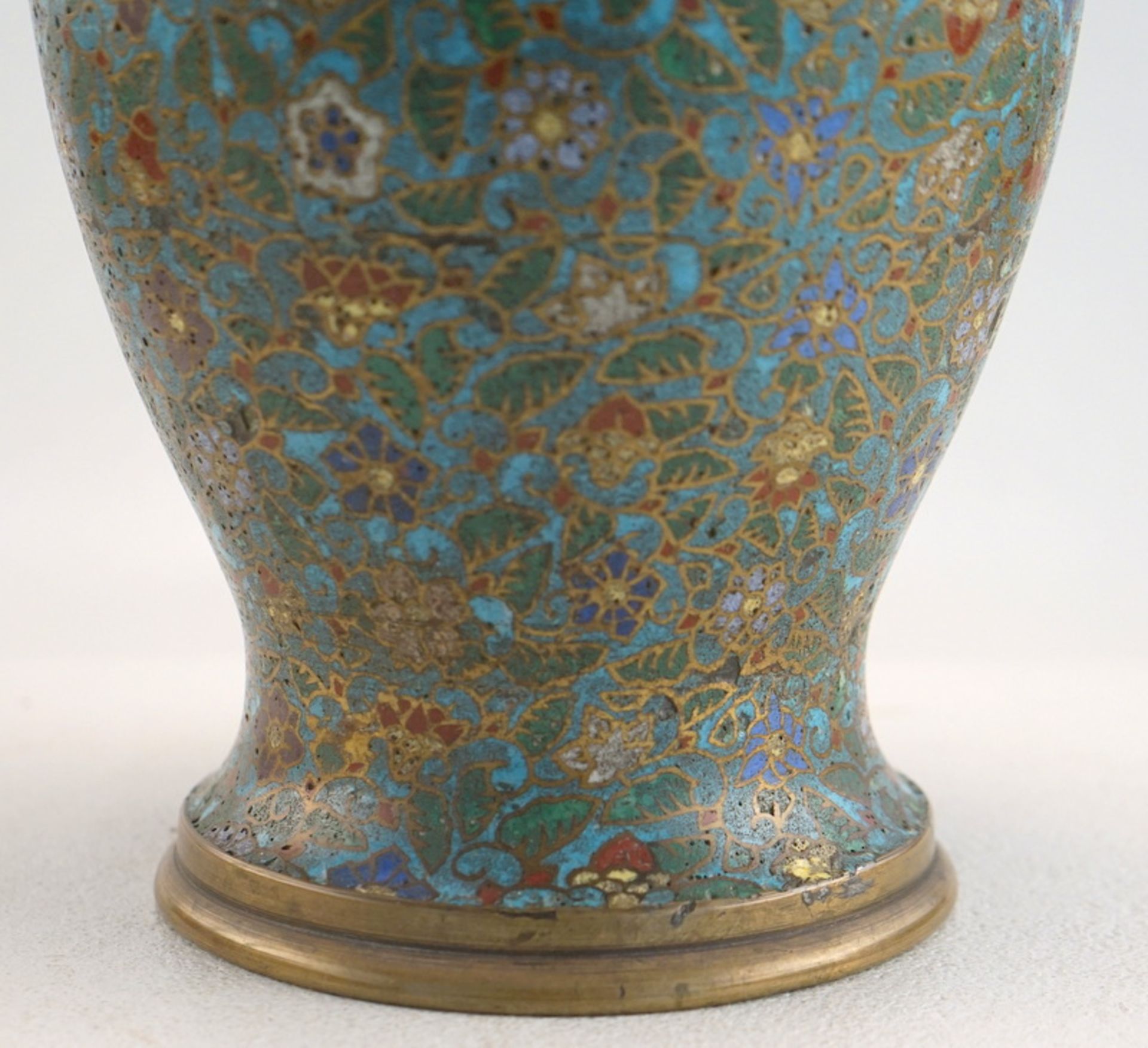 Cloissonnée Balustervase, Chien-Lung Period - Image 3 of 6