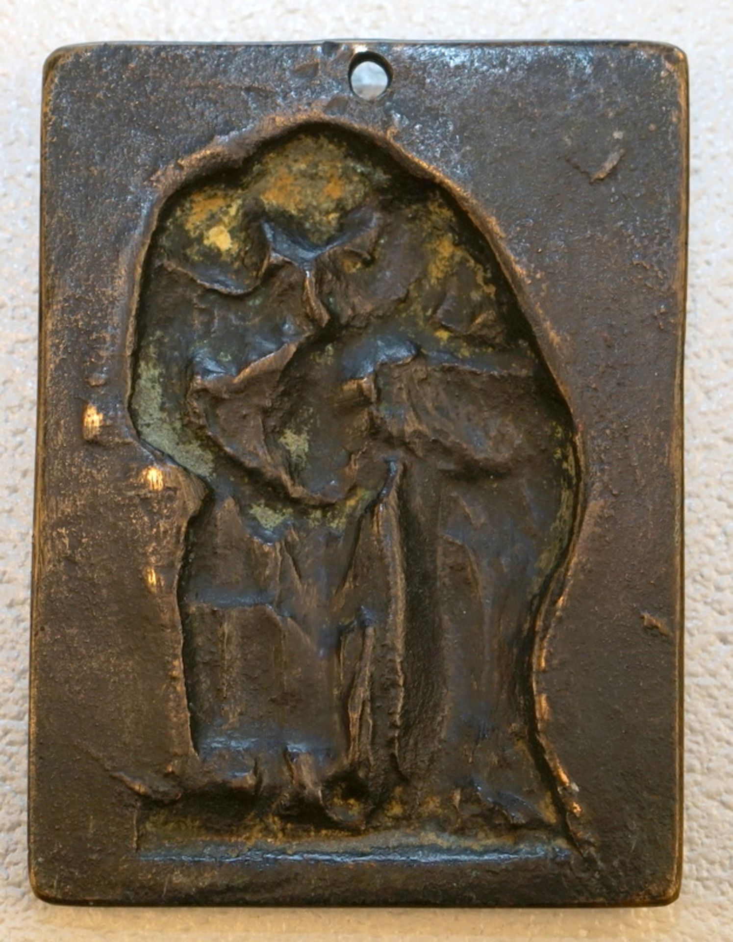 Kleines Bronze-Relief, Judith mit dem Kopf d. Holofernes, 16.Jhd. - Bild 2 aus 2