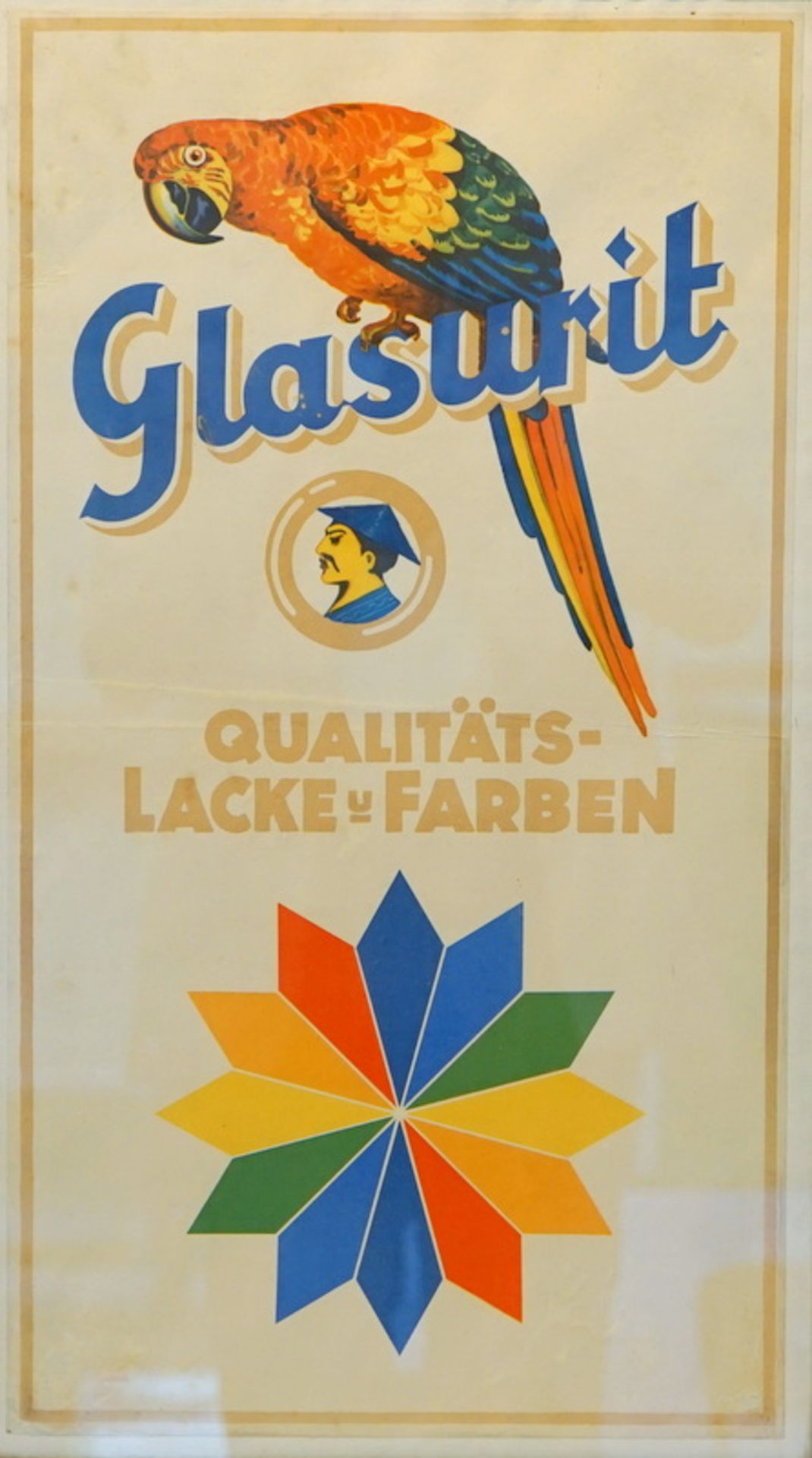 Glasurit, Papagei, Offsetdruck, 1920er Jahre