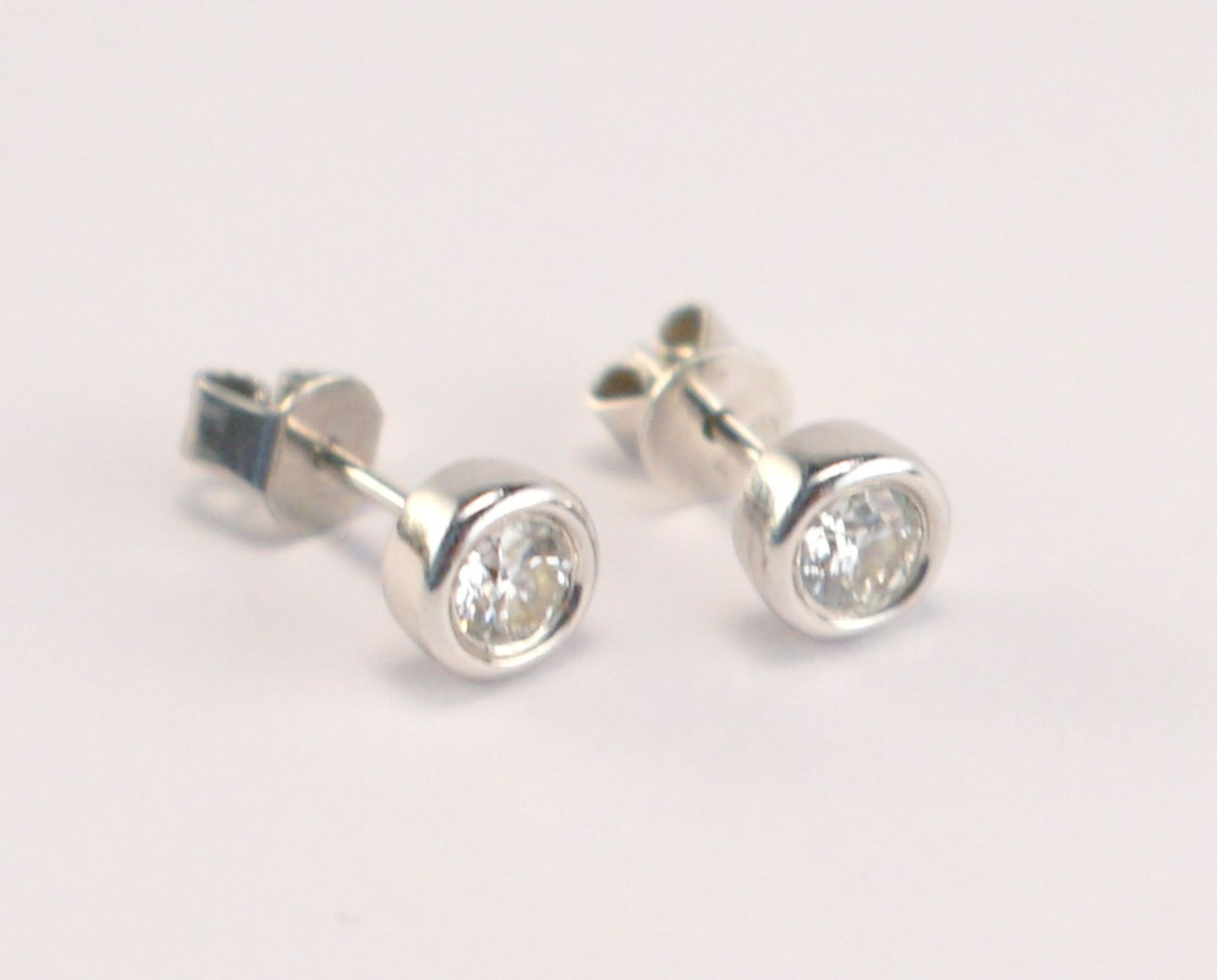 Antike Altschliffdiamant-Ohrstecker, zus. ca. 0,6ct, Platin