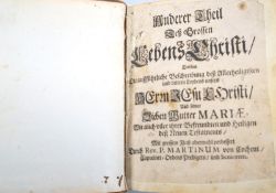 Martinus von Cochem "Anderer Theil des Grossen Leben Christi"