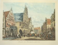 Großes Blatt "Münster, der Prinzipalmarkt, 1870"