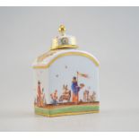Staatlich Meissen: Kleine Teedose mit Chinoseriemalerei nach Johann Gregorius Höroldt
