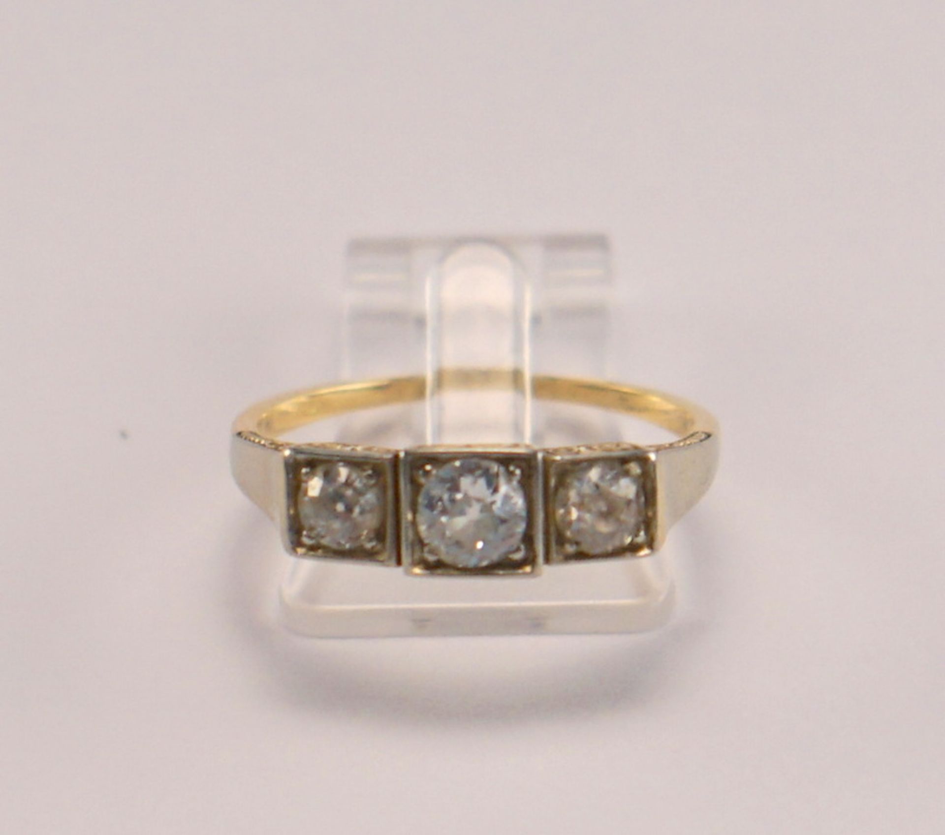 Alter Altschliffdiamant-Ring, 585 RG mit Platin - Image 3 of 3