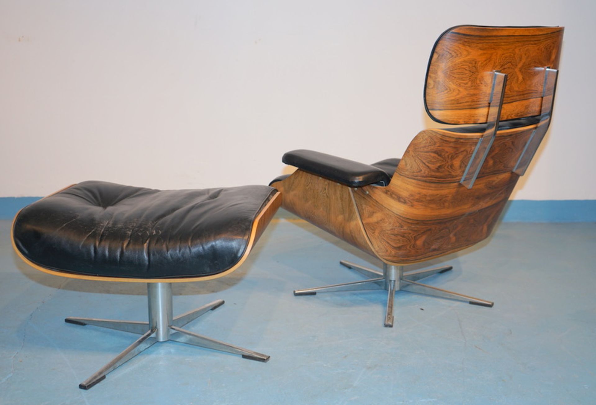 Lounge Chair mit Ottoman aus Palisander-Schichtholz - Bild 4 aus 5