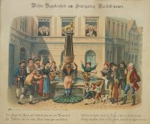 "Wahre Begebenheit am Stuttgarter Marktbrunnen", Erotika Darstellung, 19. Jhd.