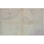 Nautische Seekarte China 1884 Kaiserliche Marine Wilhelmshaven