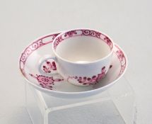 Königl. Meissen, Marcolini: kleine Teetasse, Indisch Purpur, Ende 18.Jhd.