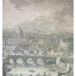 Vasi, Guiseppe: Große Ansicht von Rom mit Engelsburg, Kupferstich, 1765