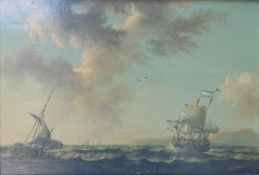 Maddersteg, Michiel (attr.): Marine: Zwei Segler vor der Küste