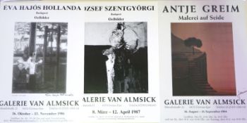 Große Sammlung Grafiken und Austellungsplakate Galerie van Almsick 1975-2005