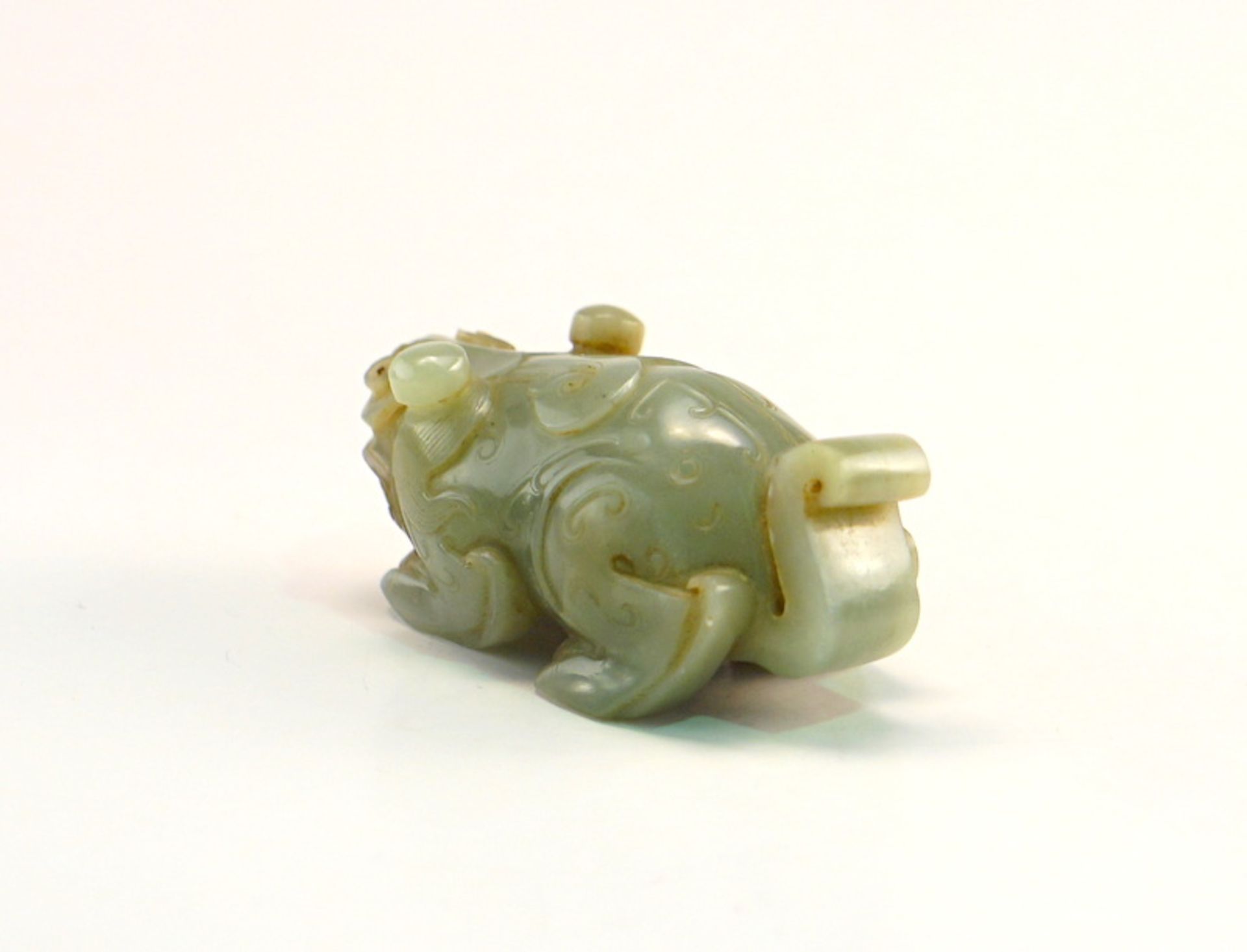 Fabelwesen, möglw. Frosch, Jade, im Stil der Han-Dynastie - Bild 3 aus 4