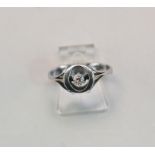 Ring mit Altschliffdiamant des Jugendstil/Art Nouveau, 585 WG