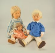 Käthe Kruse: Pärchen Puppen Deutsche Kinder, Nachkrieg