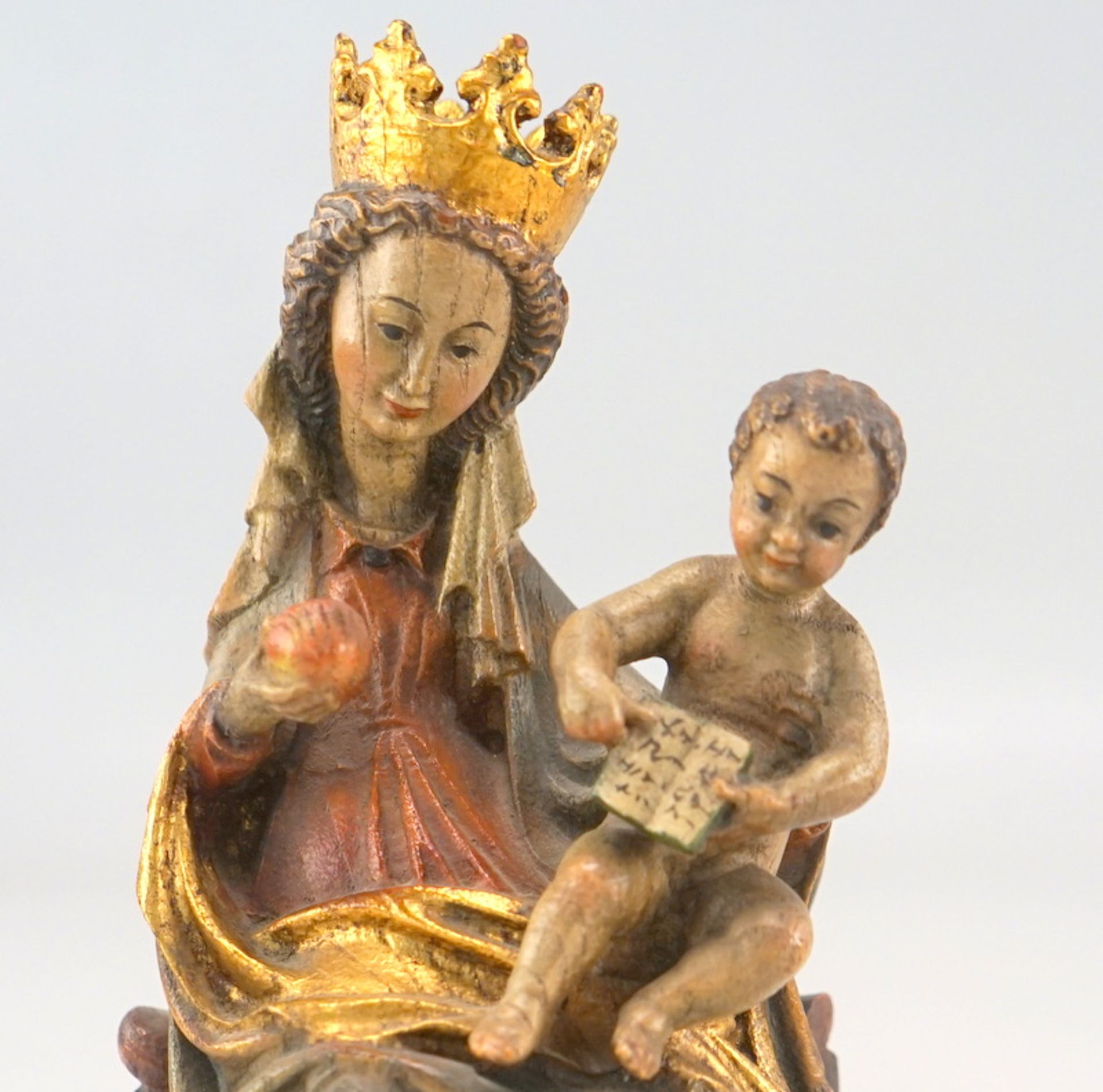 Throhnende Madonna mit Christus Kind - Image 2 of 2