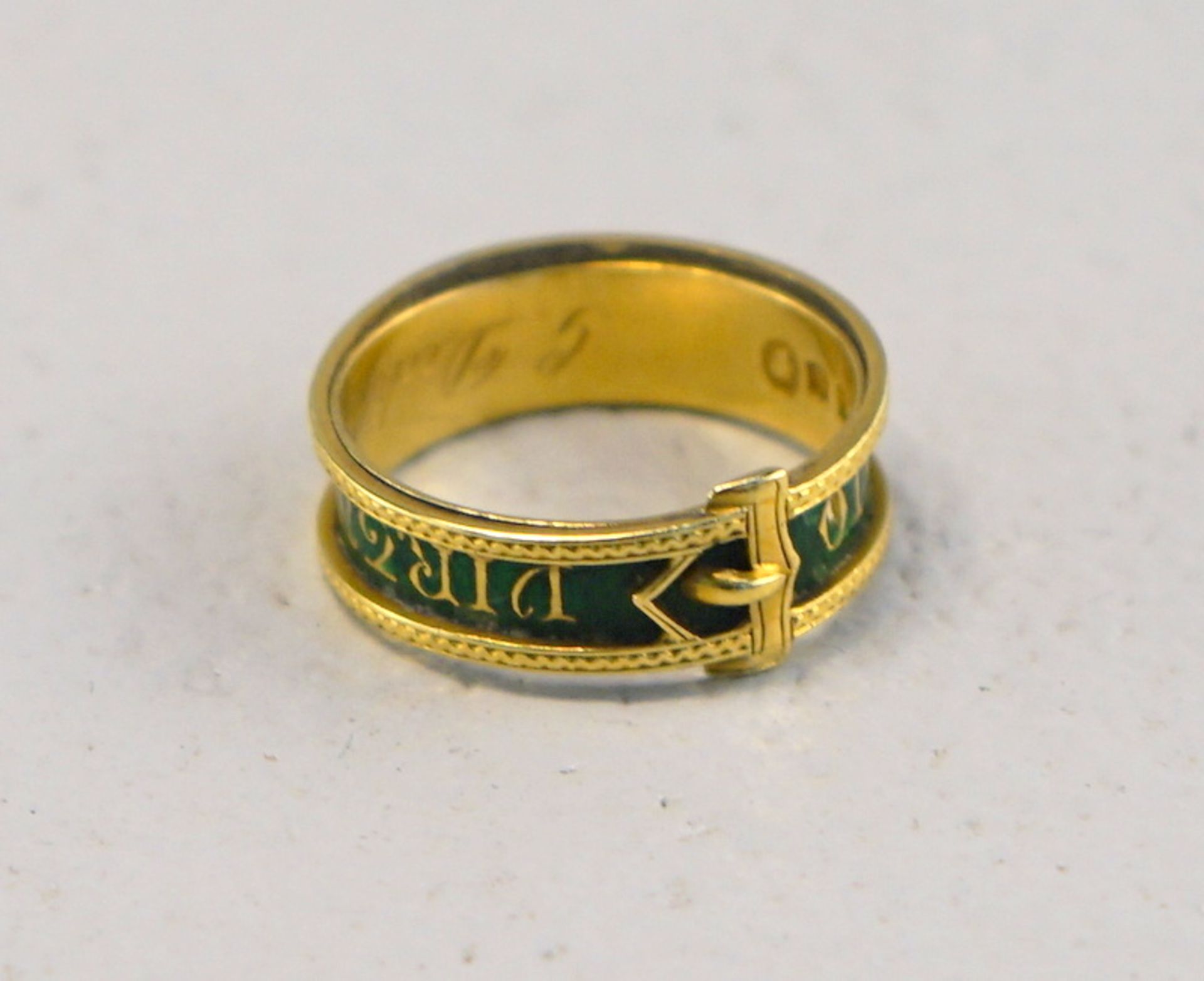 Freimaurer Ring der Royal Order of Scotland, 18k Gold mit Email