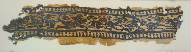 Große koptische Stoffbahn mit Engeln und Wildtieren, 4. Jhd. n. Chr.