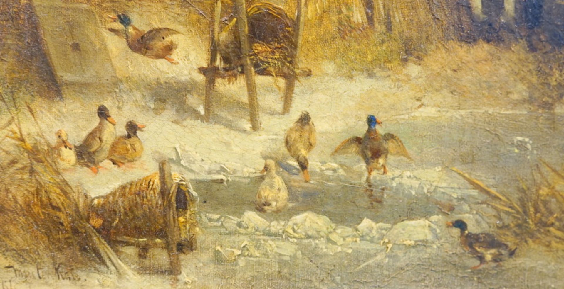 Ten Cate, Johan-Marie: Familie vertreibt einen mit einer Gans fliehenden Fuchs, 1864 - Bild 2 aus 7