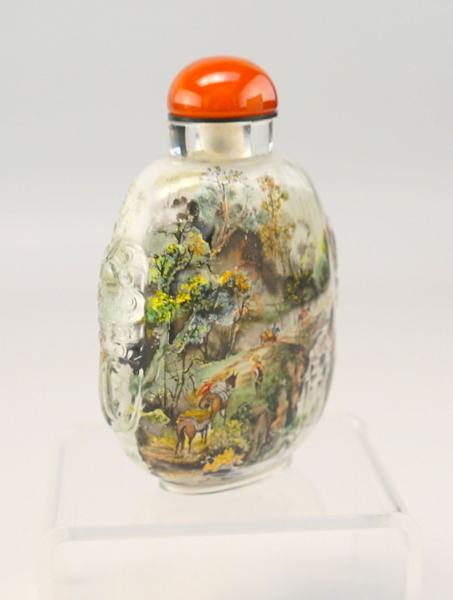 Sehr große Suff Bottle aus Bergkristall, meisterliche Innenbemalung, China 20. Jhd. - Image 4 of 6