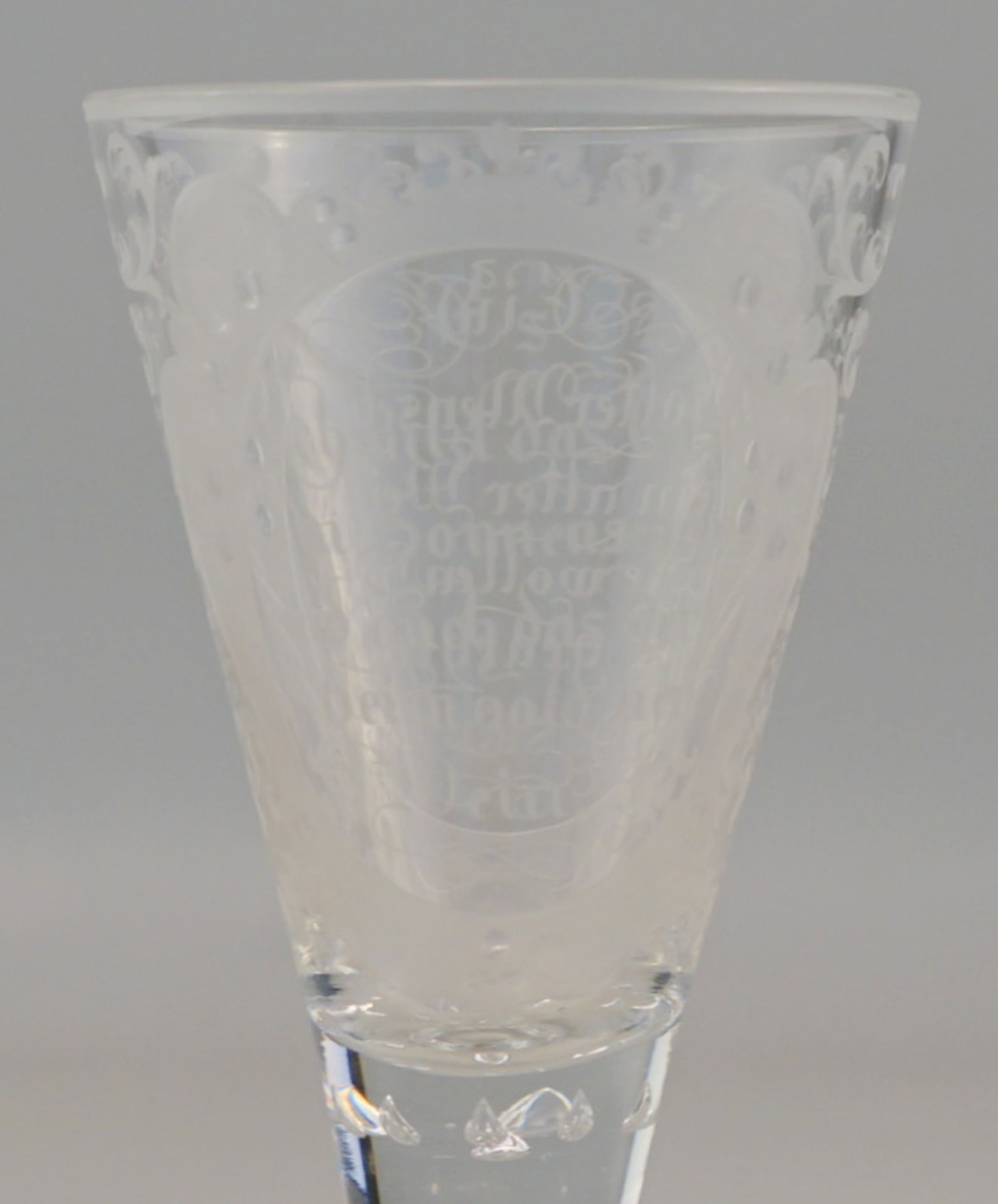 Wentzel, Moritz: Trichterglas mit Schliffdekor im Stil des 18.Jhd., um 1880 - Bild 2 aus 4